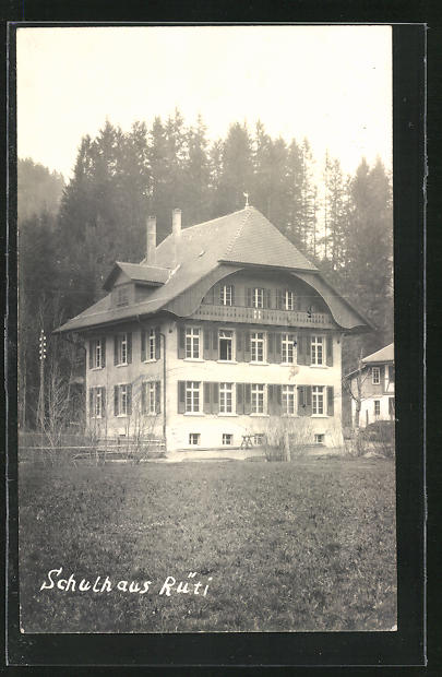 Schulhaus Rüti – historische Aufnahme