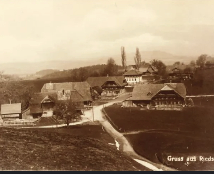 Historische Postkarte ‚Gruss aus Riedstätt‘
