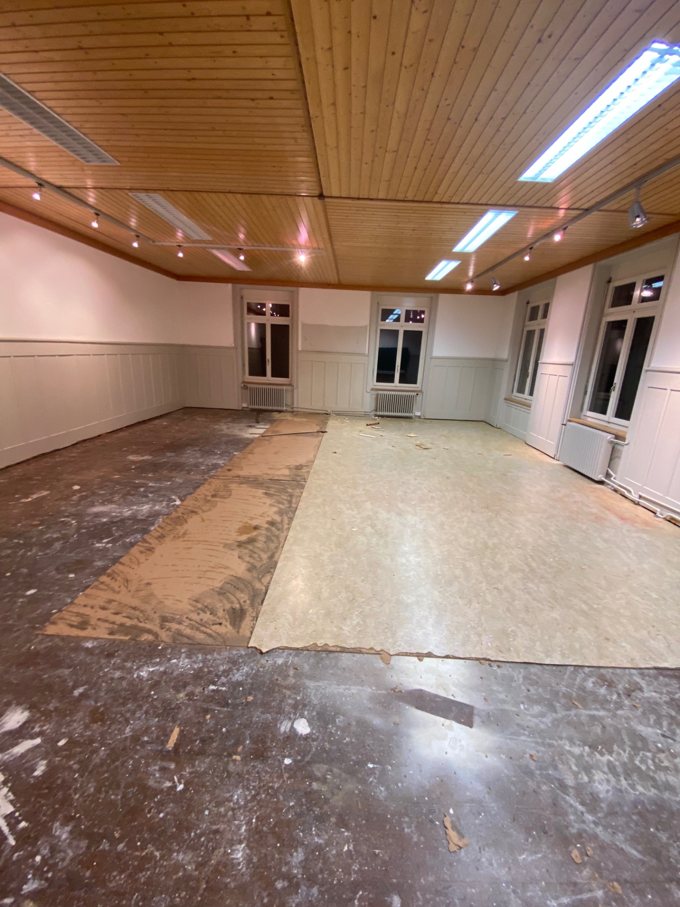 Schulzimmer vor dem Rückbau